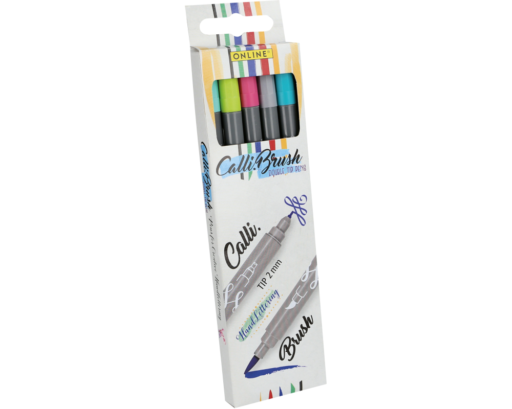 ONLINE Calli Brush Pens Summer Edit. 19135 5 Farben Double Tip, 2mm