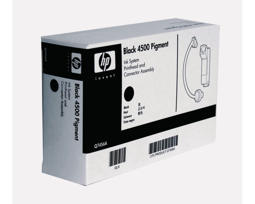 HP SPS 4500 Pigment Druckkopf schwarz Q7456A und Connector Assembly