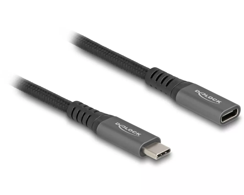 Delock USB 3.1-Verlängerungskabel 10Gbps PD 100 W USB-C - USB-C 1 m