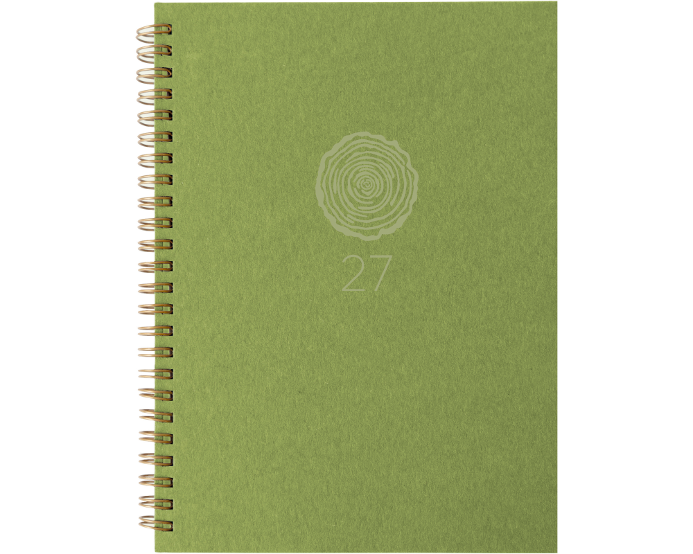 Biella Geschäftsagenda Dispo Term Natural Wire-O Blume, 2027, Grün