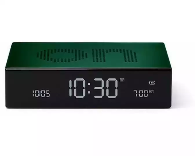 Lexon Digitalwecker Flip Premium Dunkelgrün