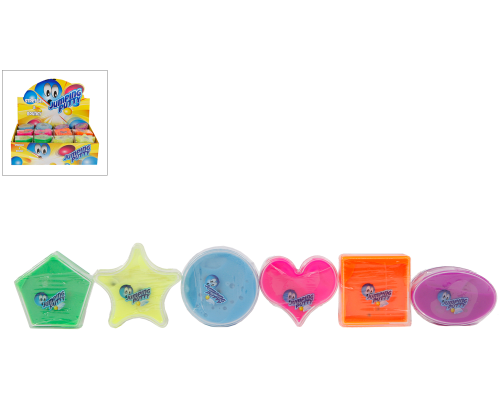 ROOST Knete Jumping mit Augen 620451 div. Farben Neon ass.