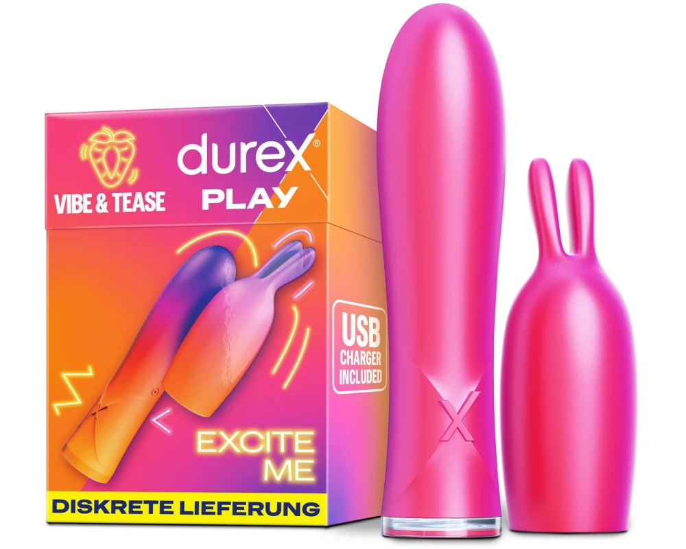 Durex Vibrator Tease & Vibe 2 in 1 mit Teaser-Spitze