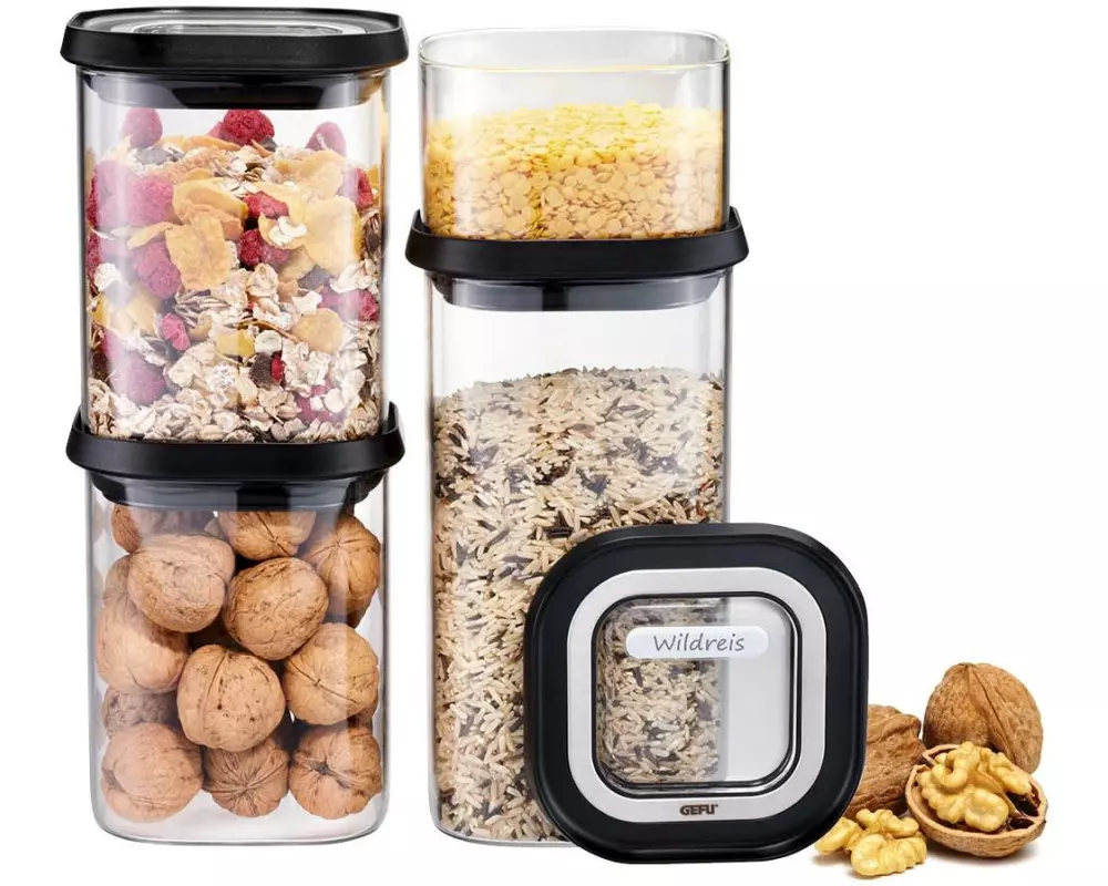 GEFU Vorratsdose Pantry 4-teilig, 400 ml/ 2x 900 ml/ 1400 ml