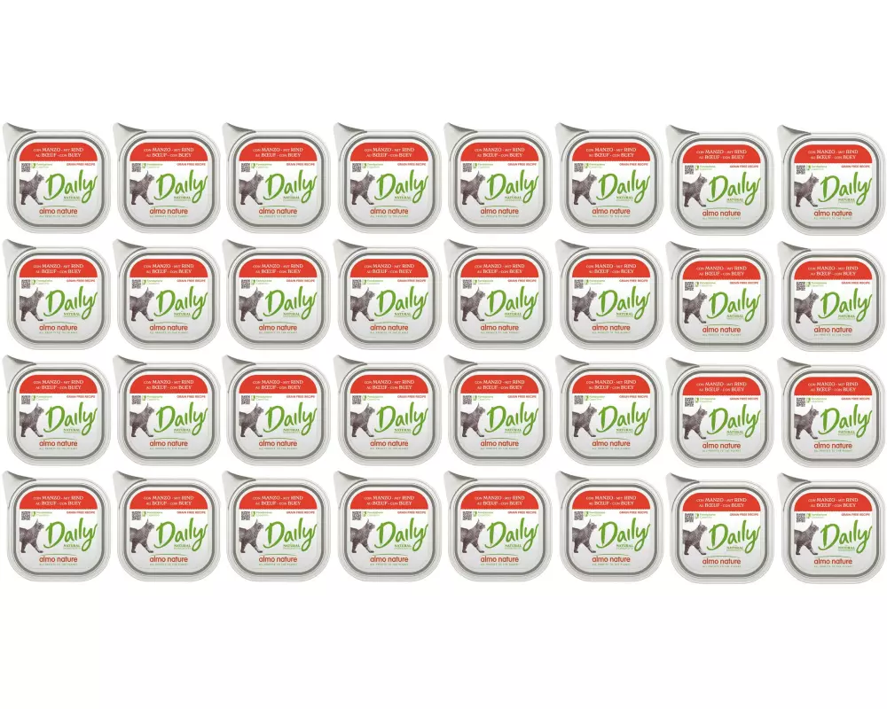Almo Nature Nassfutter Daily mit Rind 32 x 100g