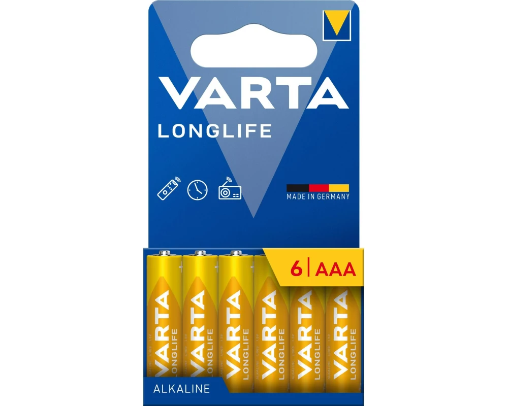 Varta Batterie Longlife AAA , 6 Stück