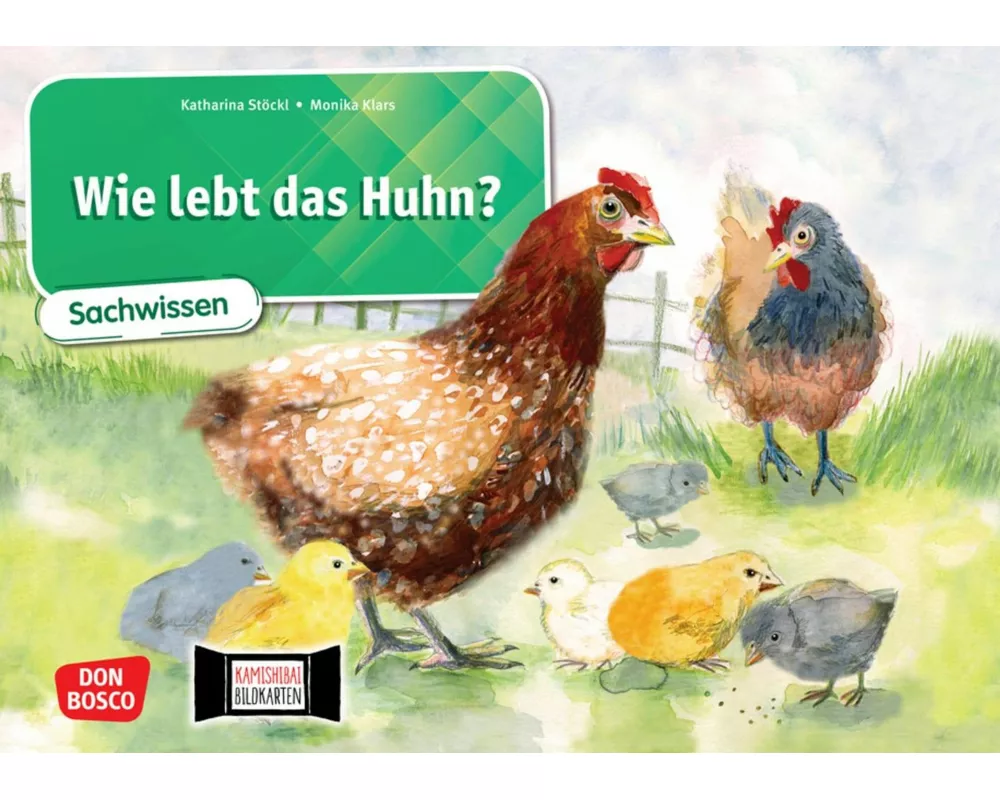 Wie lebt das Huhn? Kamishibai Bildkartenset