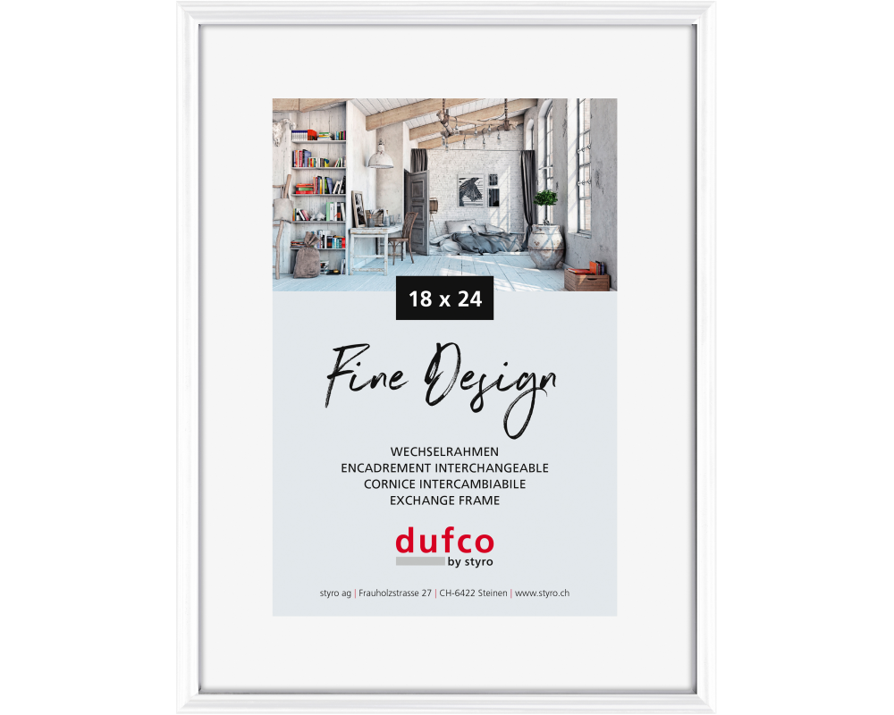 DUFCO Bilderrahmen 18x24cm 1400.40038 Fine Design weiss