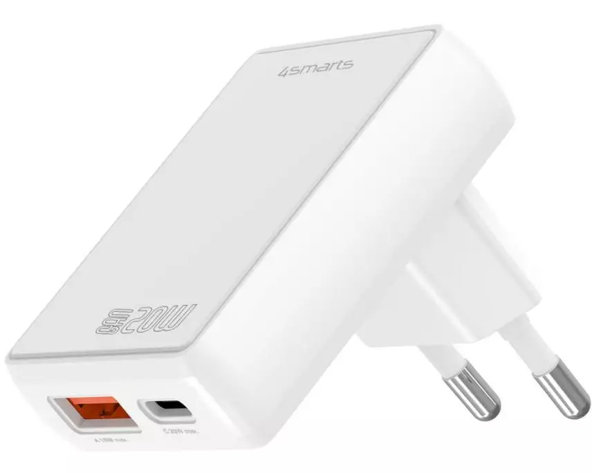 4smarts USB-Wandladegerät FlatPlug Duos Weiss