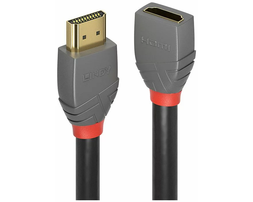 LINDY 0.5m HDMI extension cable, Anthra Line