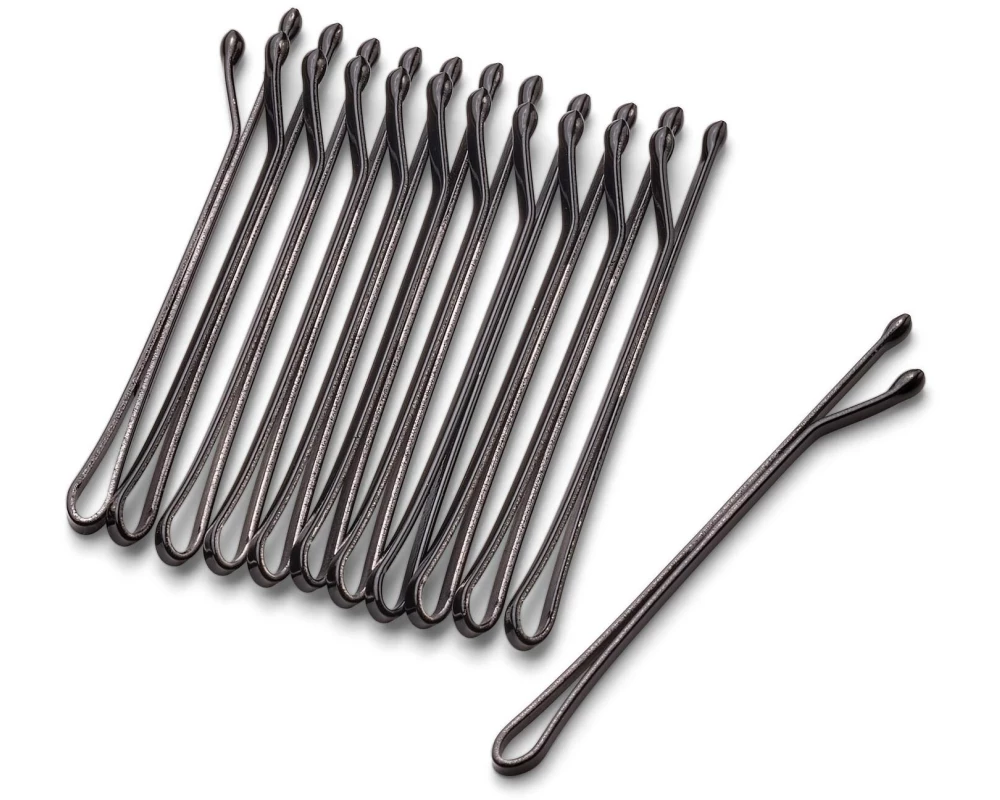 DailyGo Haarnadel Bobbypin gerade 4 cm, 12 Stück, schwarz