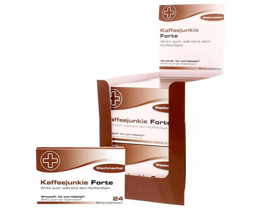 Trend Import Scherztabletten Kaffejunkie Forte 22 g, aus Schokolade