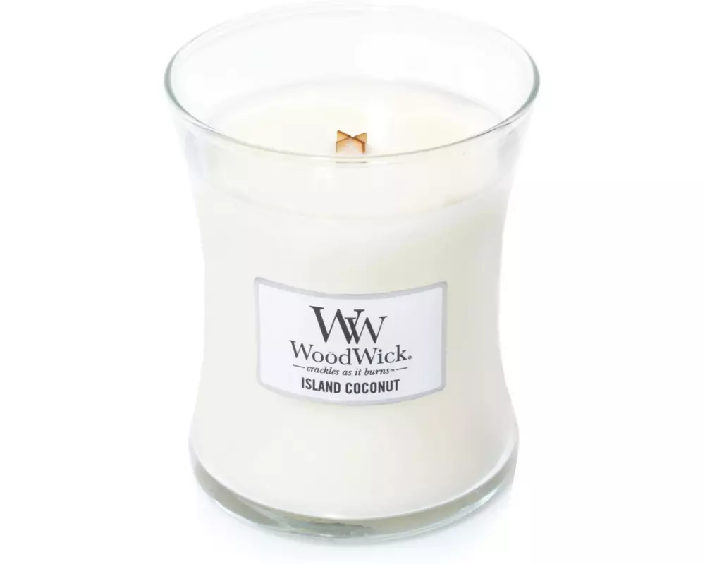 Woodwick Duftkerze Island Coconut Medium Jar
