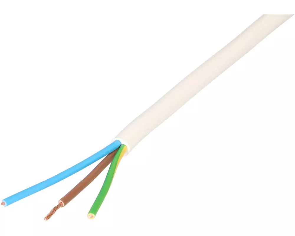 Max Hauri Installationskabel TD 3x 1 mm2, 20 m, Weiss