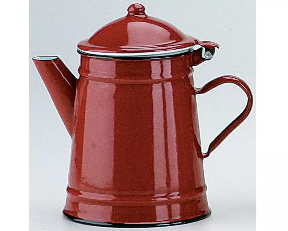 Ibili Kaffeekanne Roja 1 Liter 1 l, Rot/Weiss