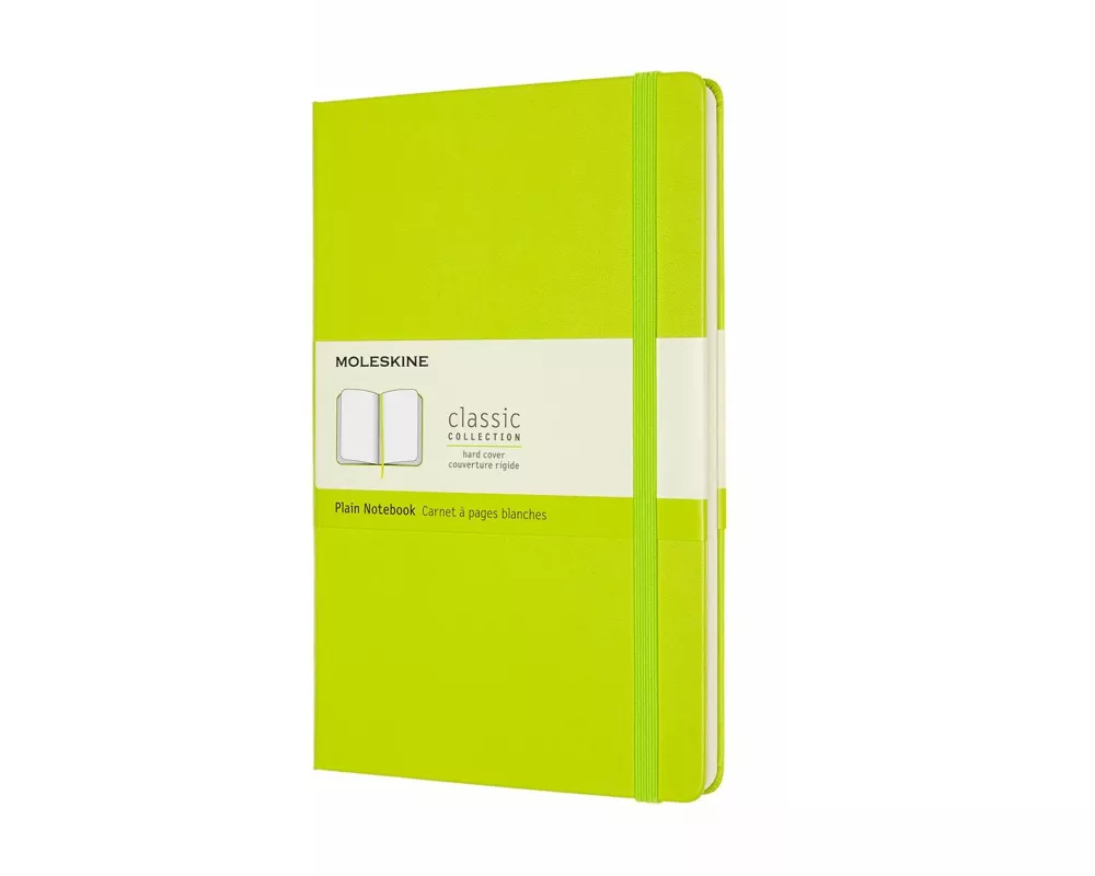 Moleskine Notizbuch Large/A5, Blanko, Fester Einband, Limetten Grün