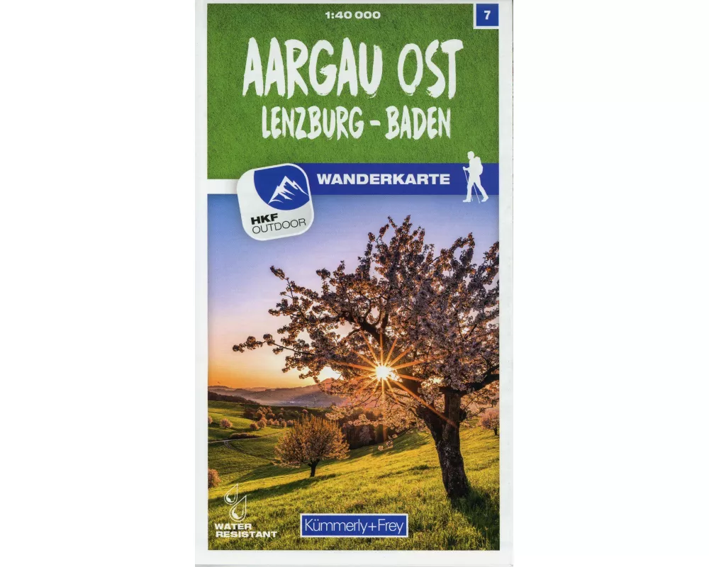 Kümmerly+Frey Wanderkarte 7 Aargau Ost 1:40.000