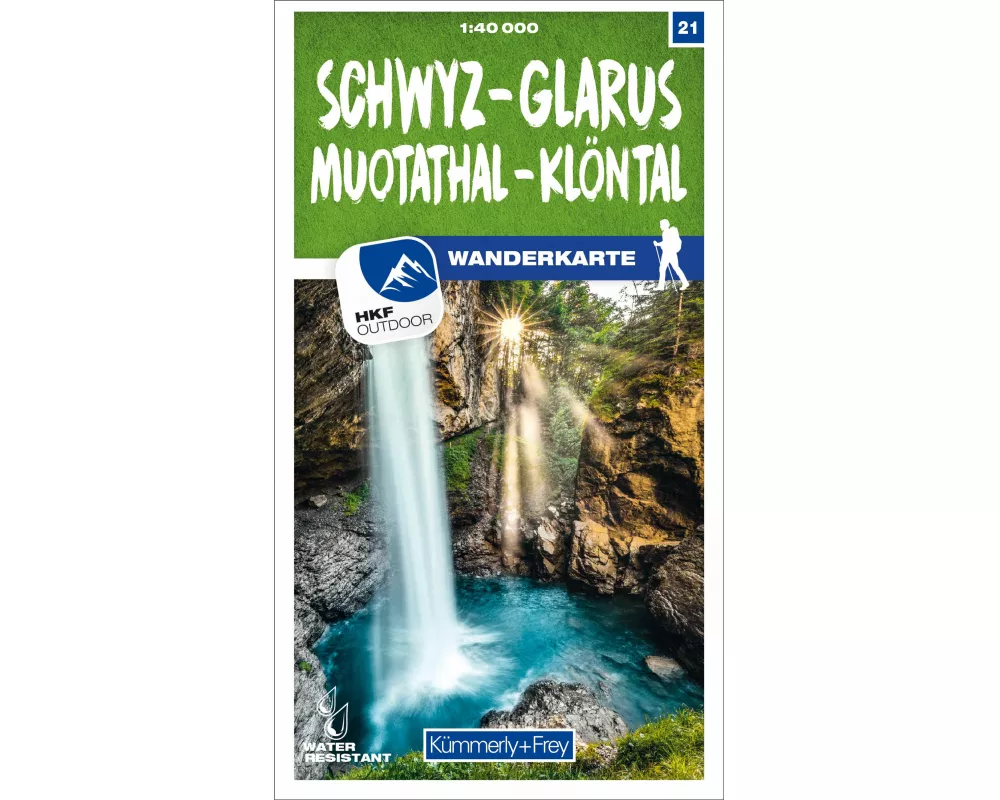 Kümmerly+Frey Wanderkarte 21 Schwyz, Glarus 1:40.000