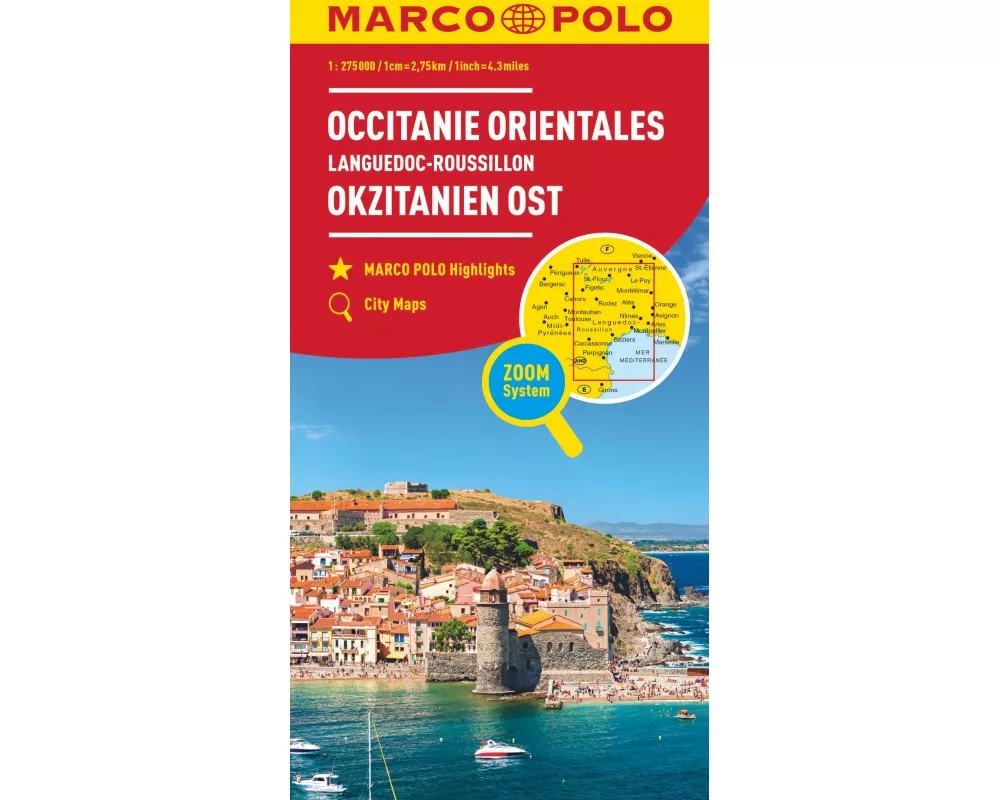 MARCO POLO Regionalkarte Languedoc-Roussillon, Auvergne 1:275.000