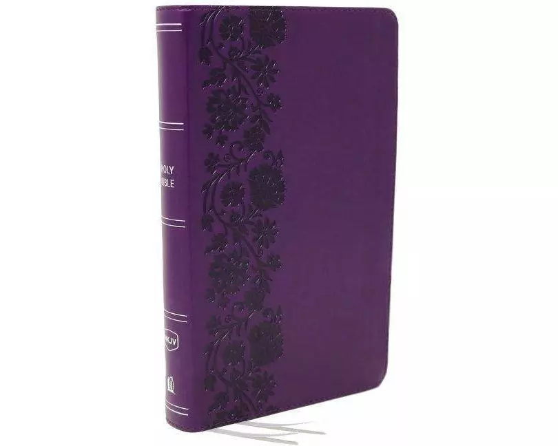 NKJV, End-of-Verse Reference Bible, Personal Size Large Print, Leathersoft, Purple, Red Letter, Comfort Print