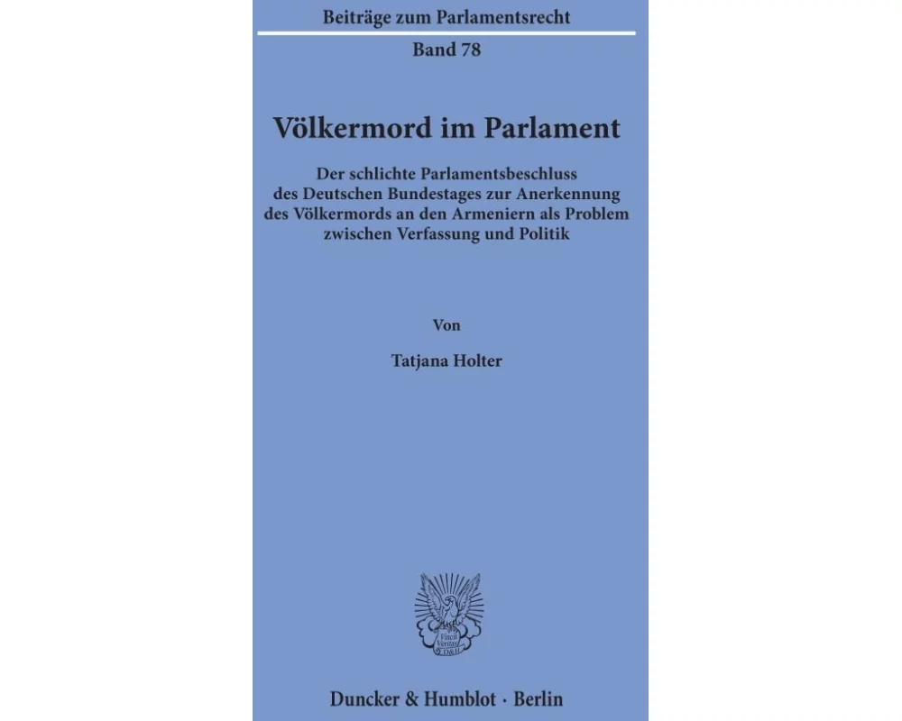 Völkermord im Parlament