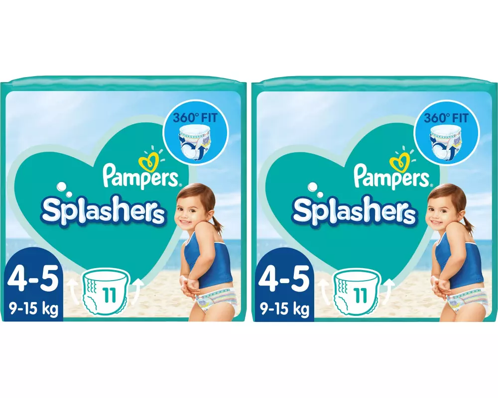 Pampers Windeln Splashers Tragepack Grösse 4-5, 2x 11 Stück