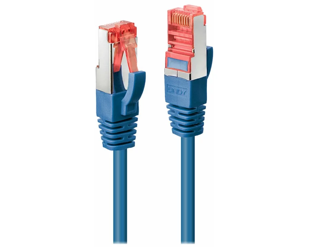 LINDY Patch Cable, Cat6, S/FTP, RJ45-RJ45, 1,5m, blue