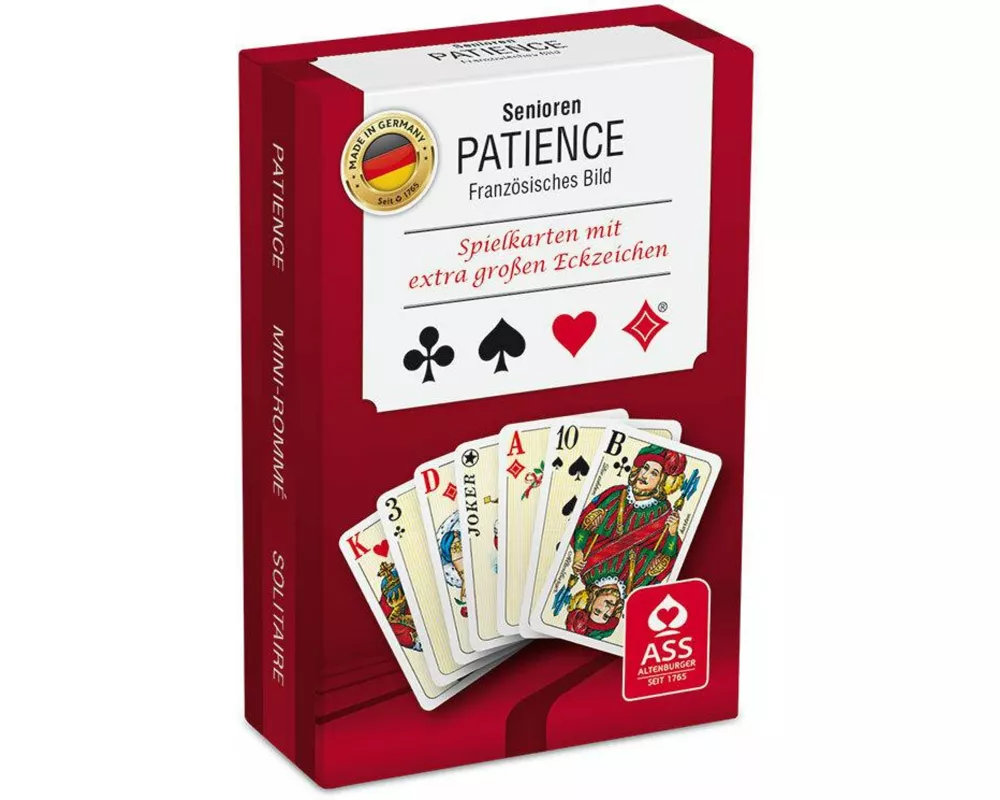 Senioren Patience. Französisches Bild