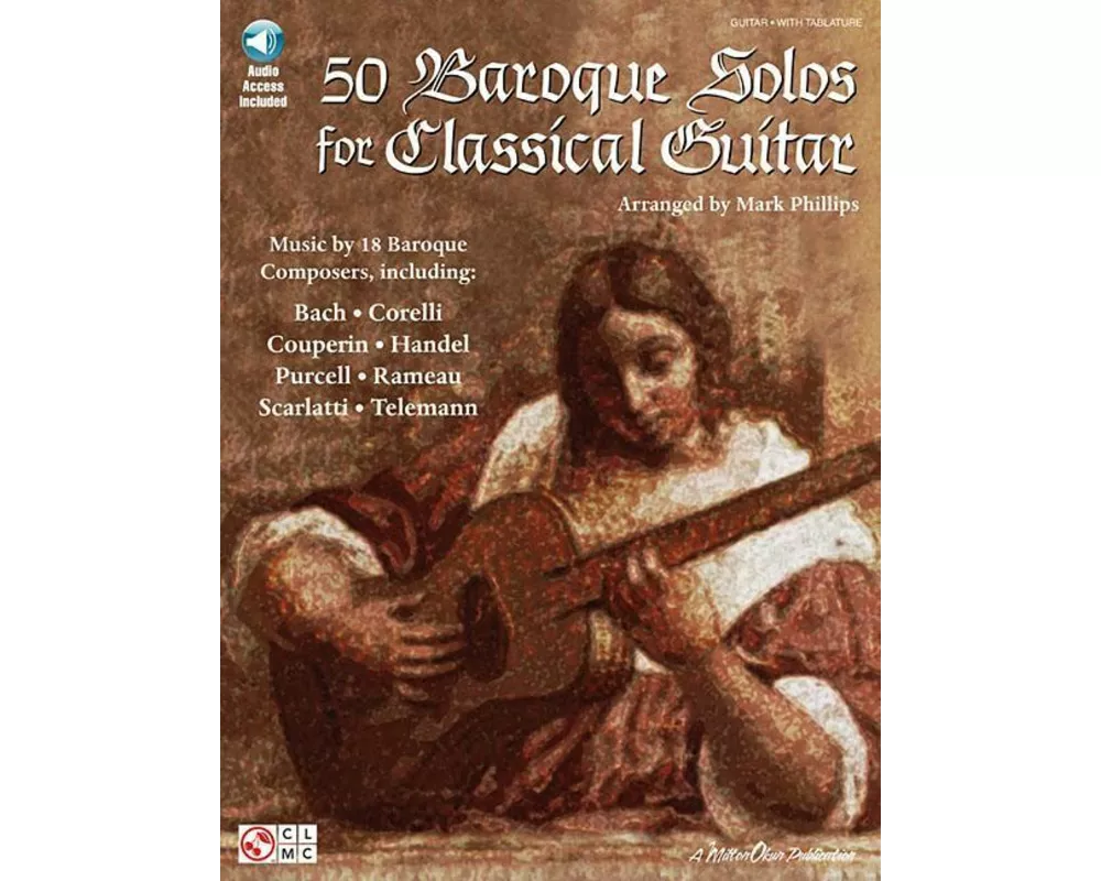 50 Baroque Solos for Classical Guitar Book/Online Audio