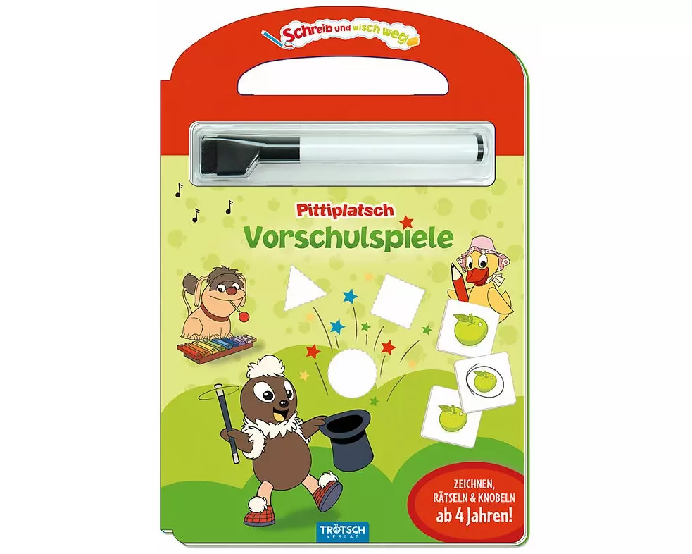 Trötsch Unser kleines Sandmännchen Schreib und wisch weg Vorschulspiele Pittiplatsch Pappenbuch