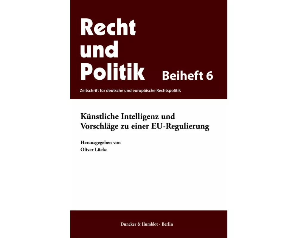 Künstliche Intelligenz und Vorschläge zu einer EU-Regulierung