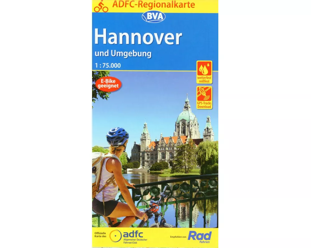 BVA ADFC Regionalkarte Hannover und Umgebung 1:75.000