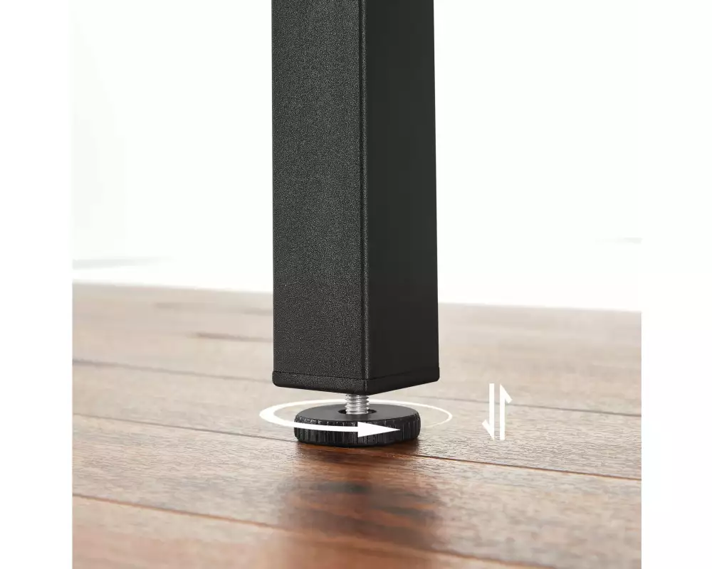 VASAGLE Tisch für 4 Personen 120 x 76.2 cm, Braun/Schwarz