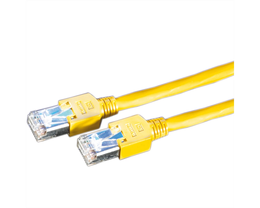 DÄTWYLER Patchkabel Cat.5e (Class D) S/UTP, CU 5502 flex LSOH, Hirose TM11, gelb, 10 m