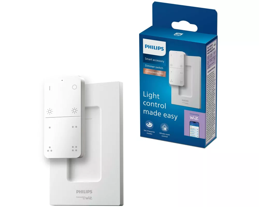 Philips Smart Lighting Smarter Dimmschalter mit belegbaren Tasten, Batteriebetrieb