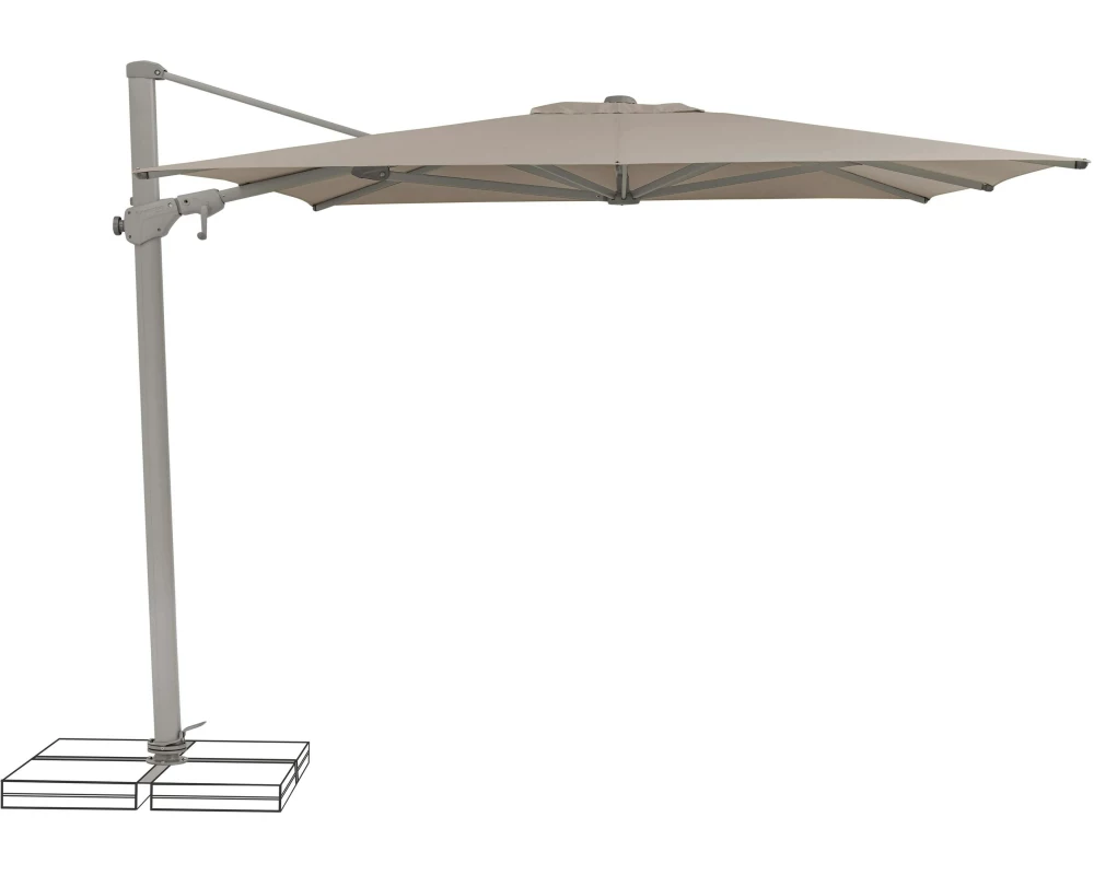 Suncomfort by Glatz Sonnenschirm Varioflex Light Taupe