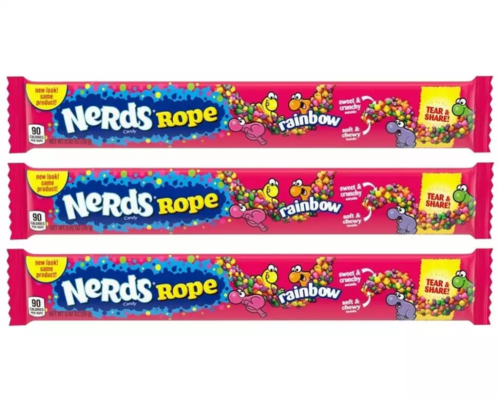 Wonka Nerds Rope Rainbow 3x 26 g
