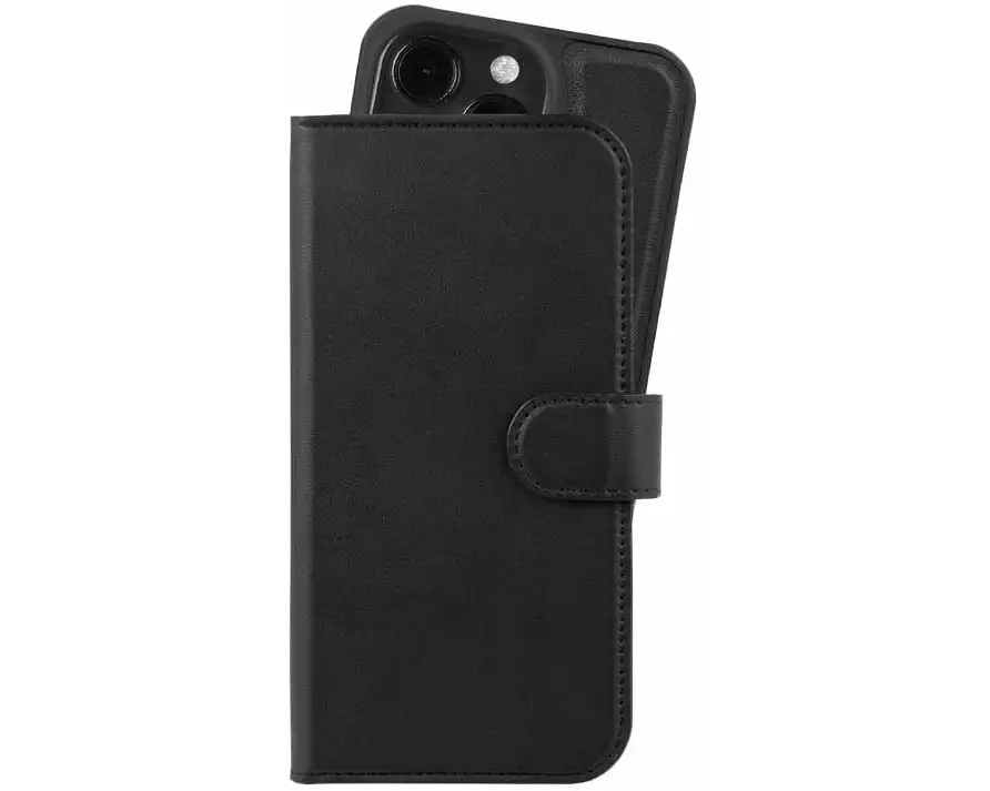 Holdit Book Cover Mag iPhone 16 Pro Max Schwarz