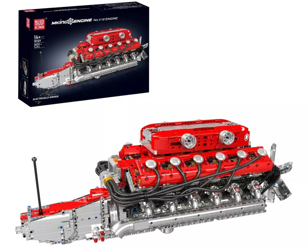 Mould King Supercar V12 Motor Technik Klemmbaustein-Set