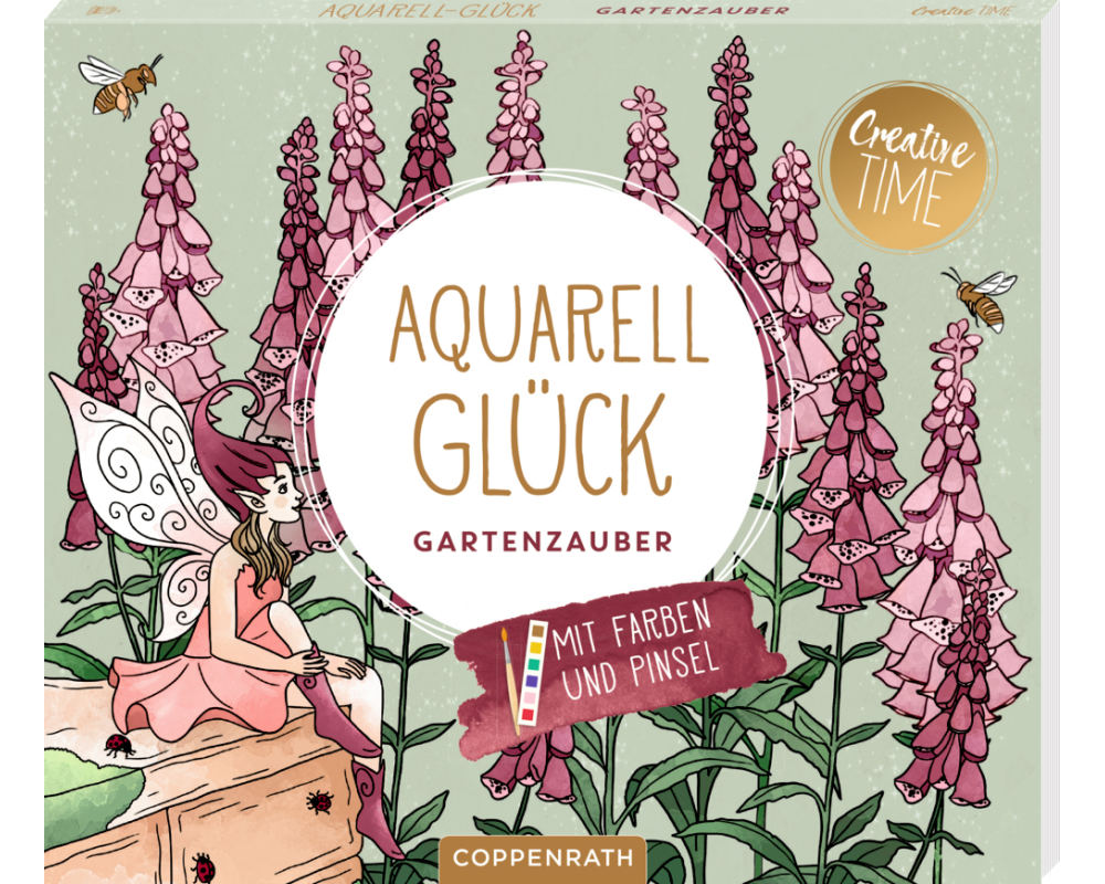 COPPENRATH Aquarell-Glück Ausmalblock 97077 Gartenzauber 15 Seiten