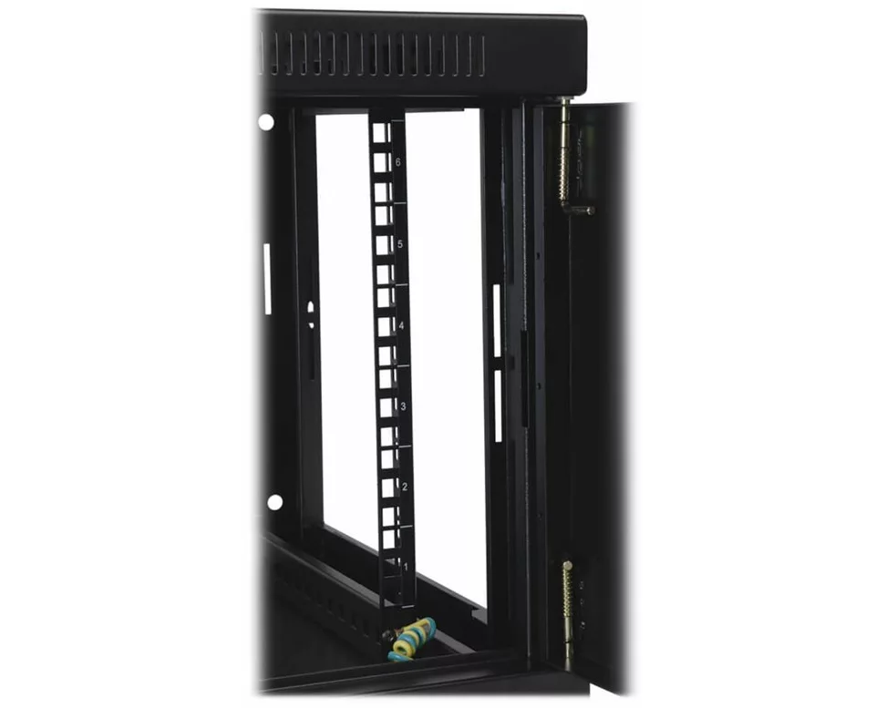 EATON, Wall-Mounted, SmartRack, 10U, Enclosure, L., 600mm, D.600mm, Rear, Hinges, and, Glass, Door