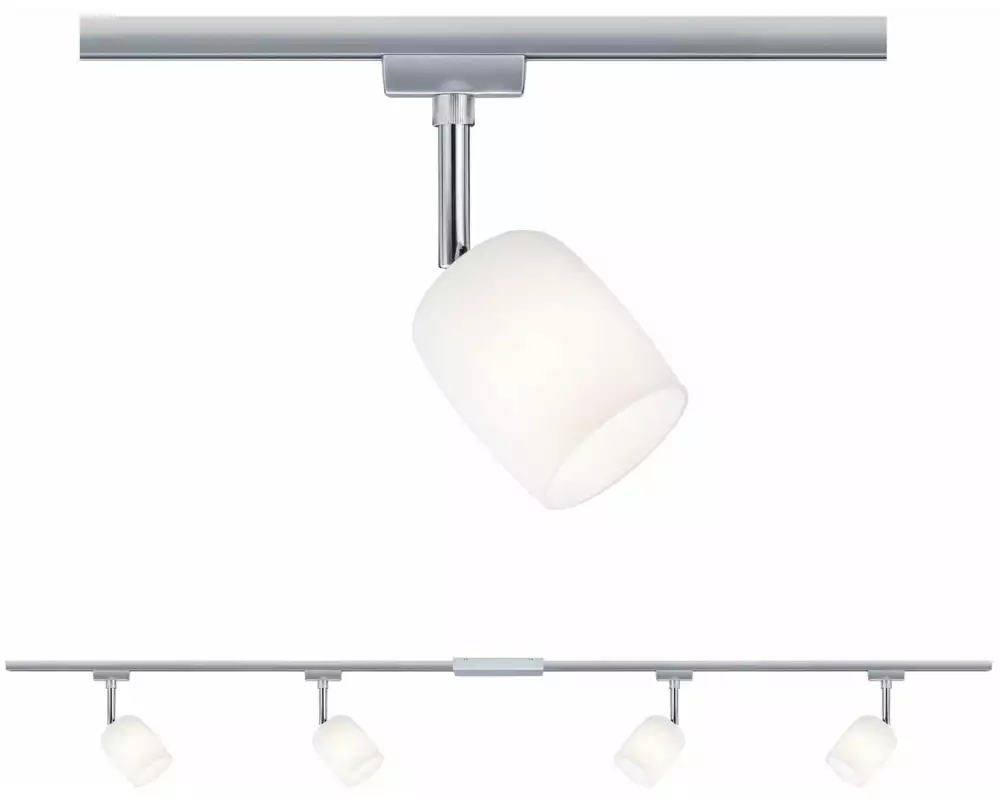 Paulmann Schienenspot URail Blossom Set, 4 x G9, 40 W, Weiss/ Chrom