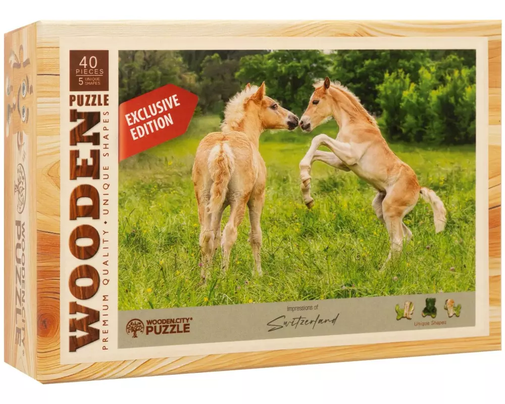 Wooden City Holz-Puzzle Fohlen 40 Teile