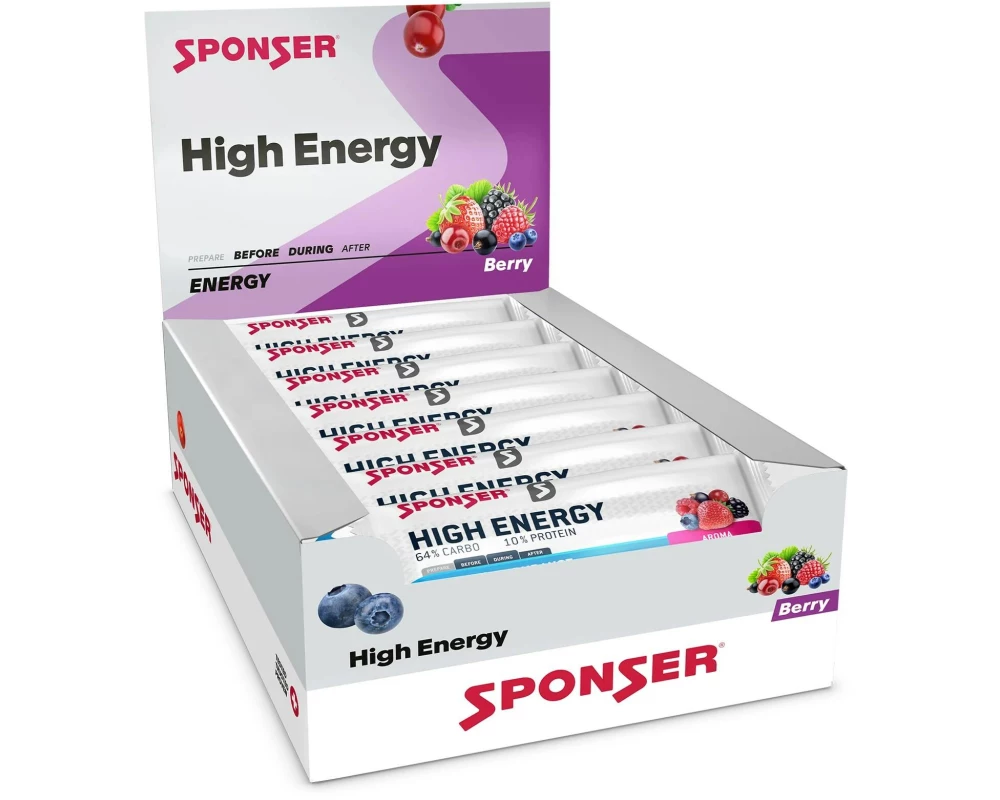 Sponser Riegel High Energy Beeren, 30 x 45 g