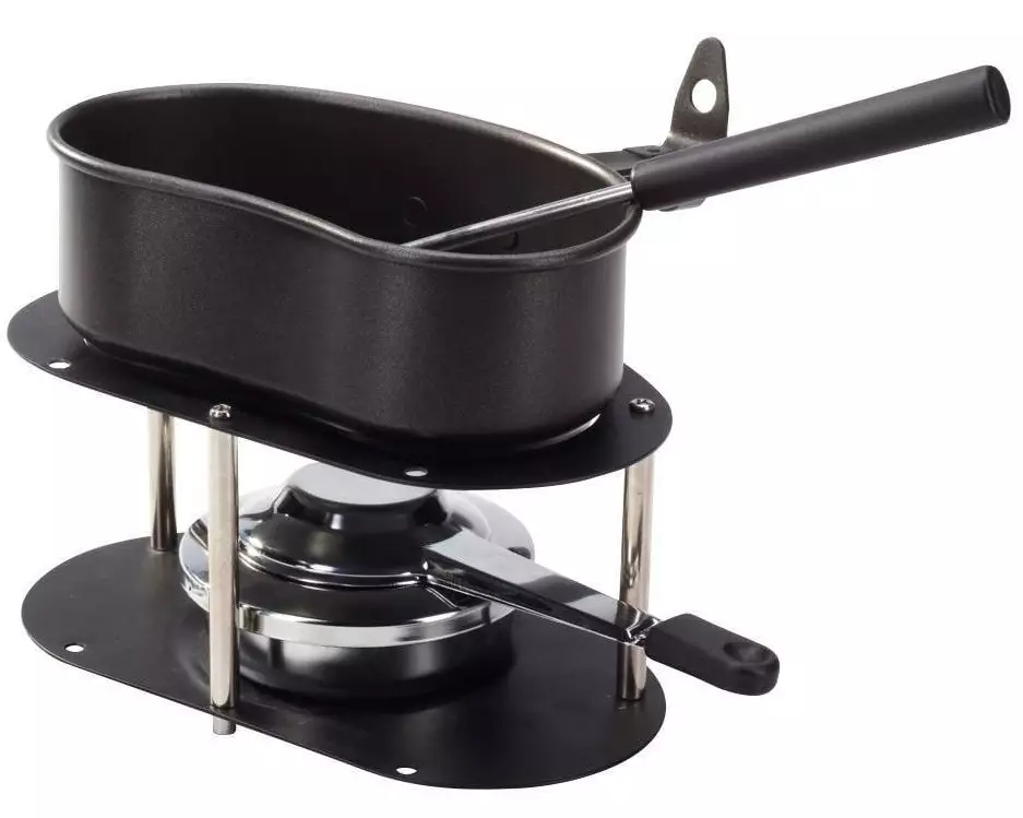 Nouvel Käsefondue-Set Gamelle 4 Teile, Schwarz