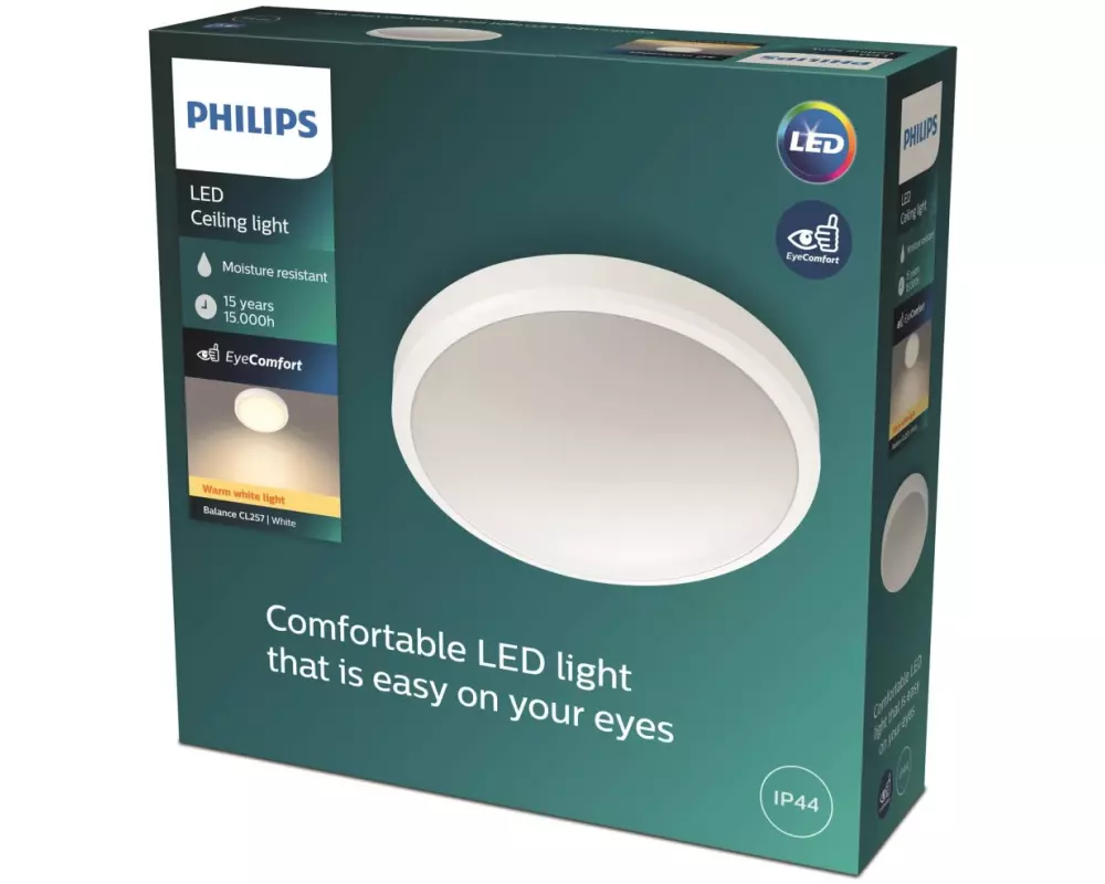 Philips Deckenleuchte Balance 17 W, 2700 K, Weiss