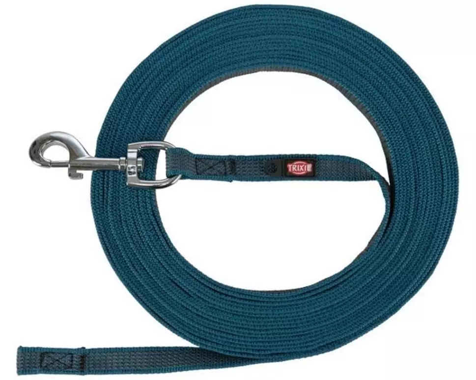 Trixie Schleppleine gummiert L-XL, 5 m, Petrol