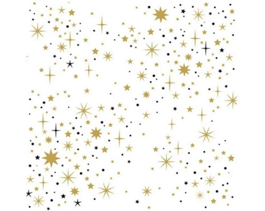 Braun + Company Weihnachtsservietten All that twinkles Mehrfarbig, 20 Stück