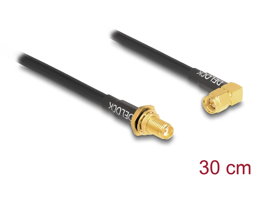 Delock Antennenkabel SMA Bu zu SMA St 30 cm SMA zu SMA, 0.3 m