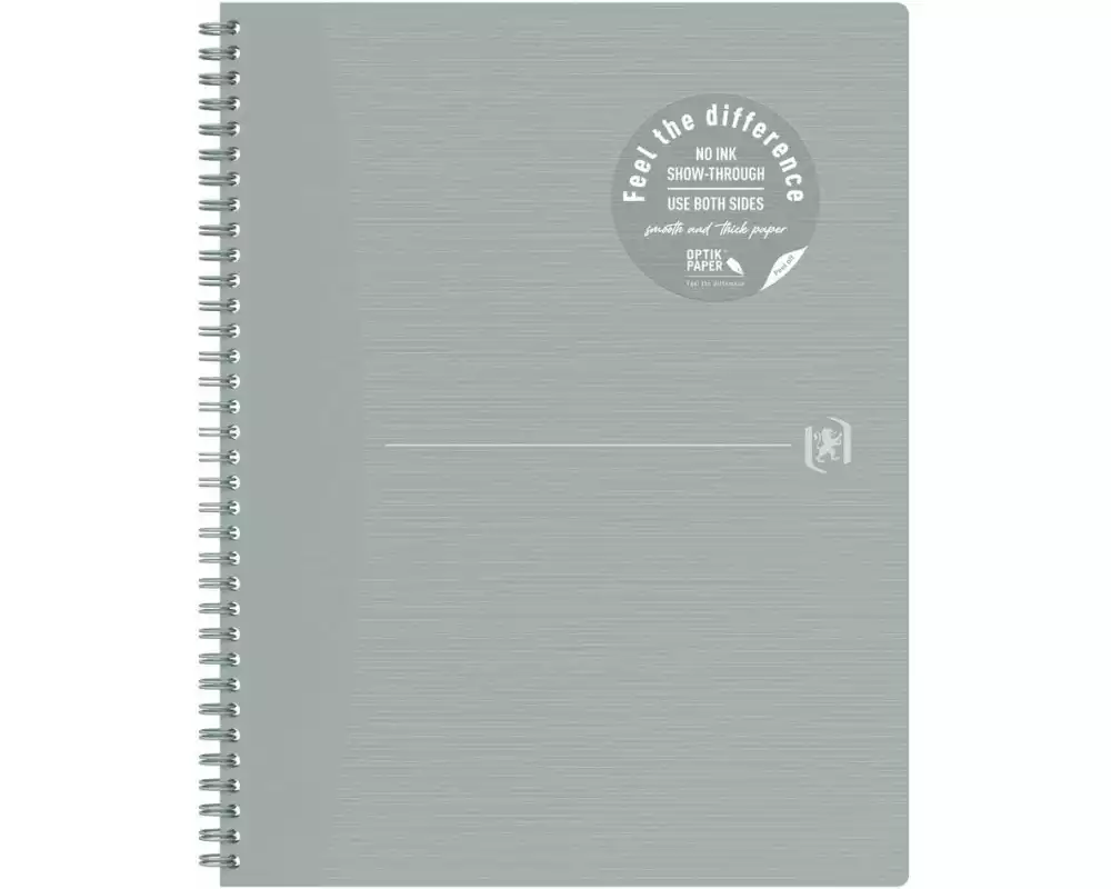 Oxford Notizbuch A4+, kariert, Hellgrau